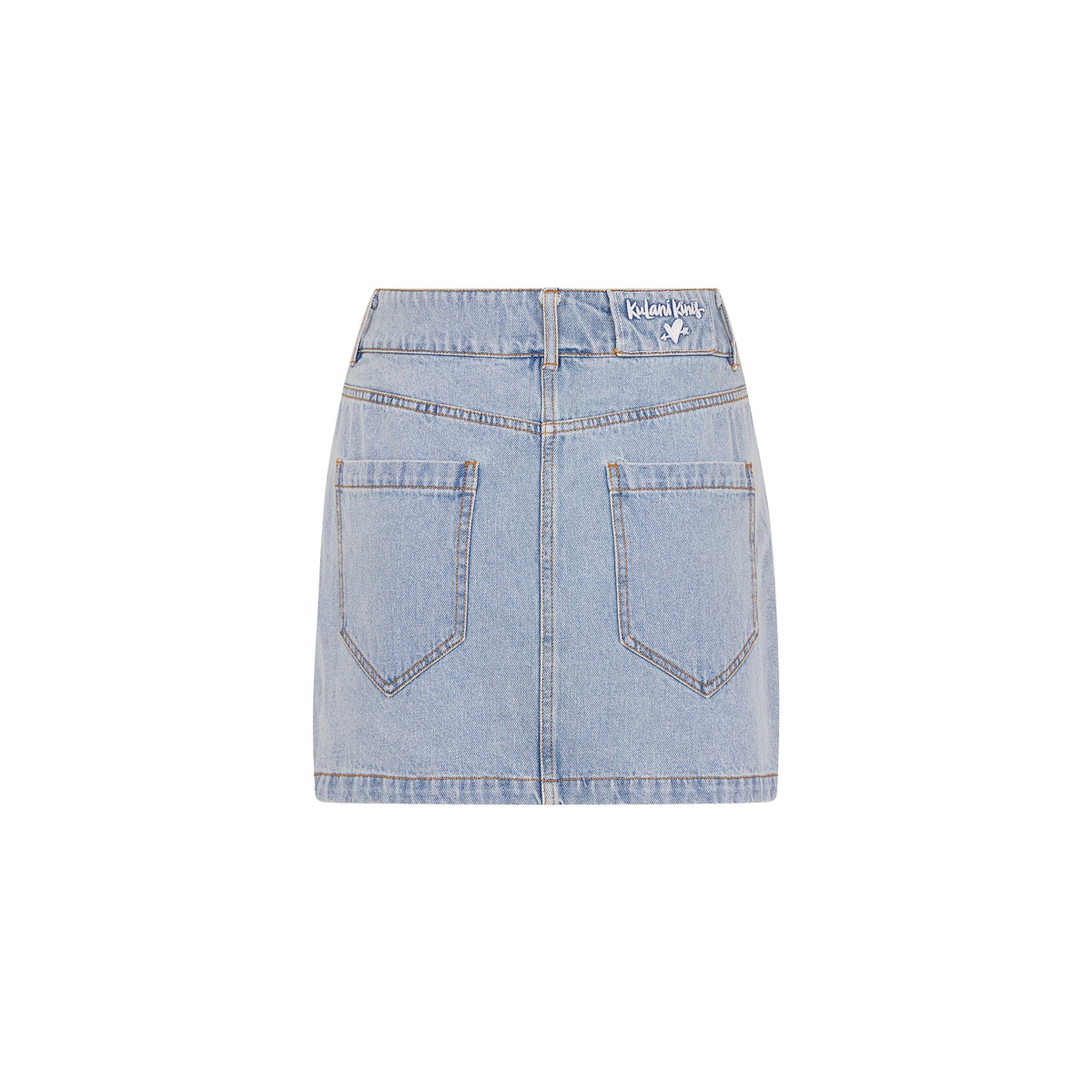 Applique Jean Mini Skirt - Starlit Denim - Image 10
