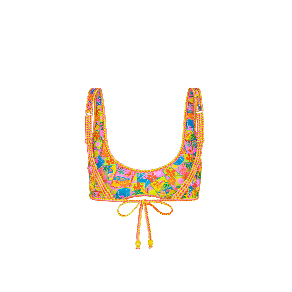 Bind Tie Slim Scoop Bikini Top - Sunshine Snaps - Image 8
