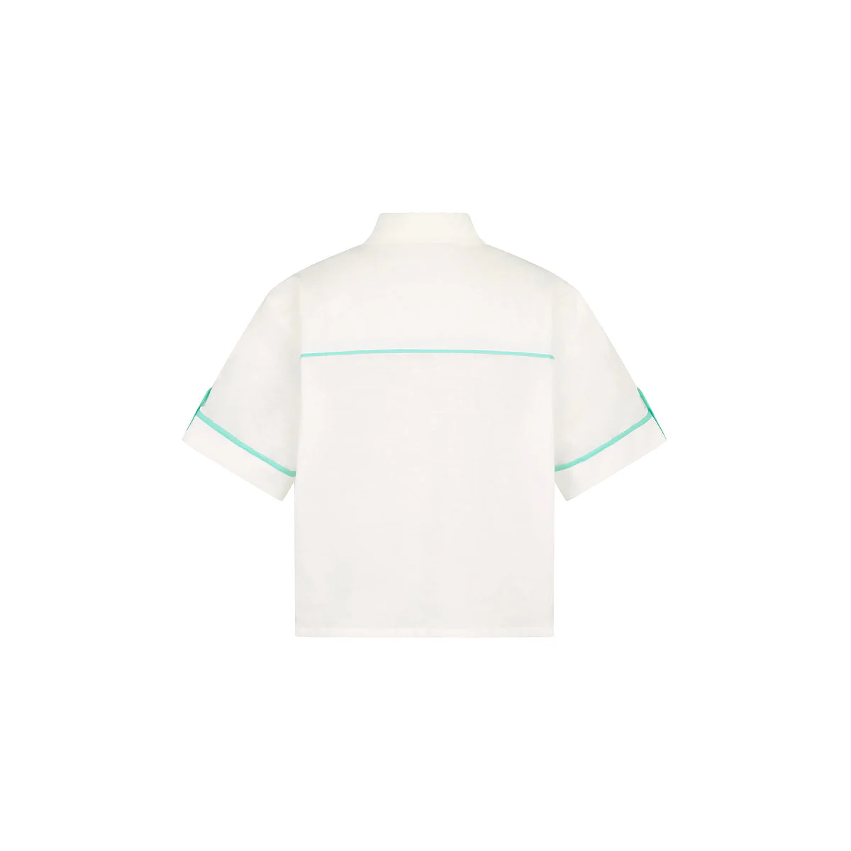 Cropped Button Up Shirt - Crystal Tides - Image 8