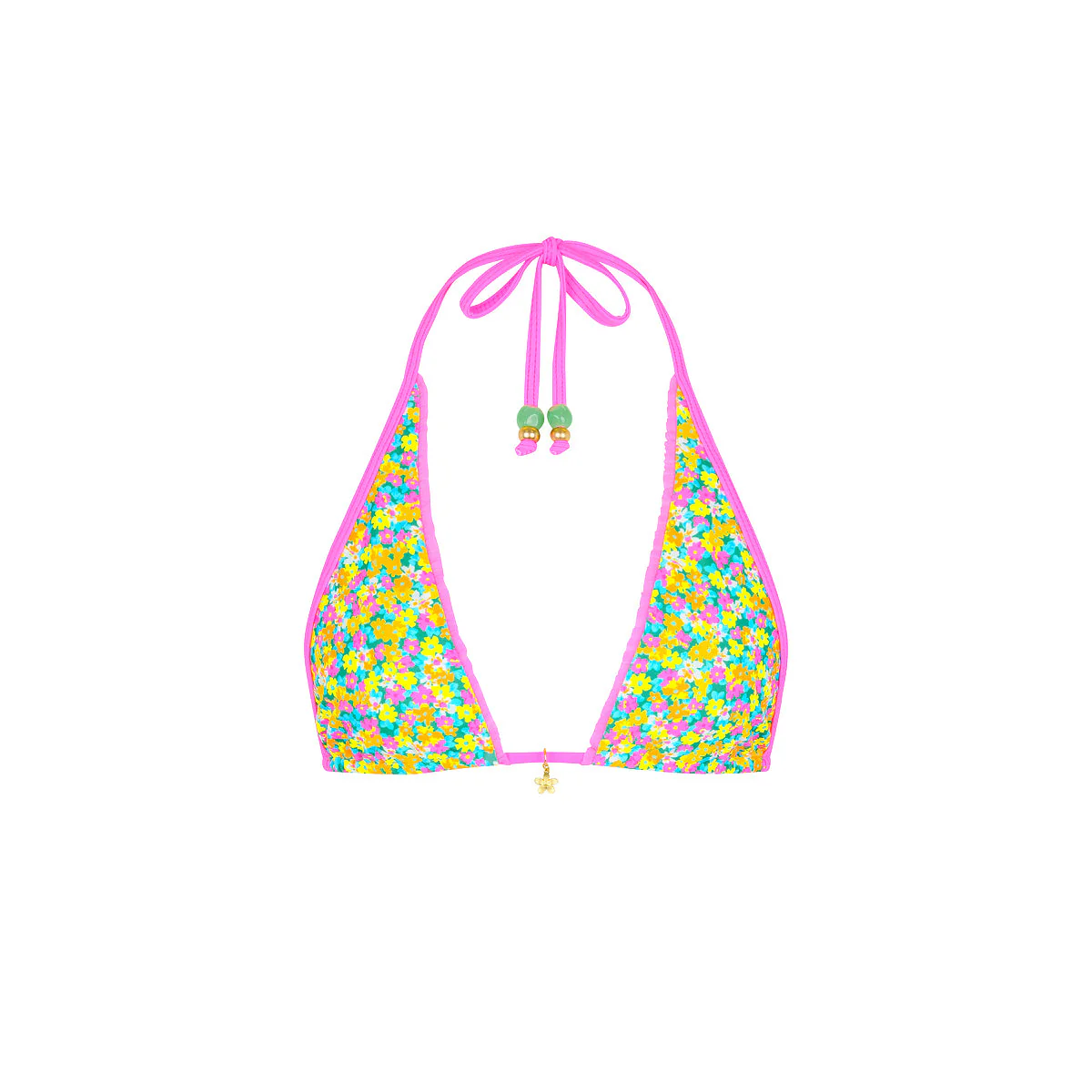 Decorative Bind Halter Bikini Top - Hula Honey