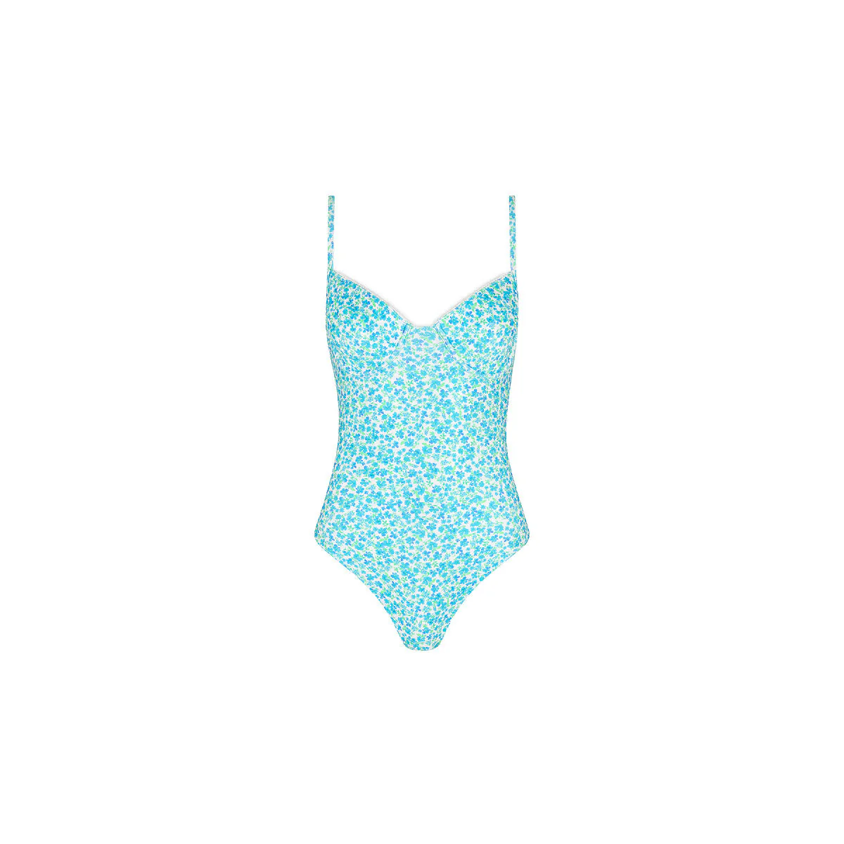 Decorative Underwire Cheeky One Piece - Ocean Aura