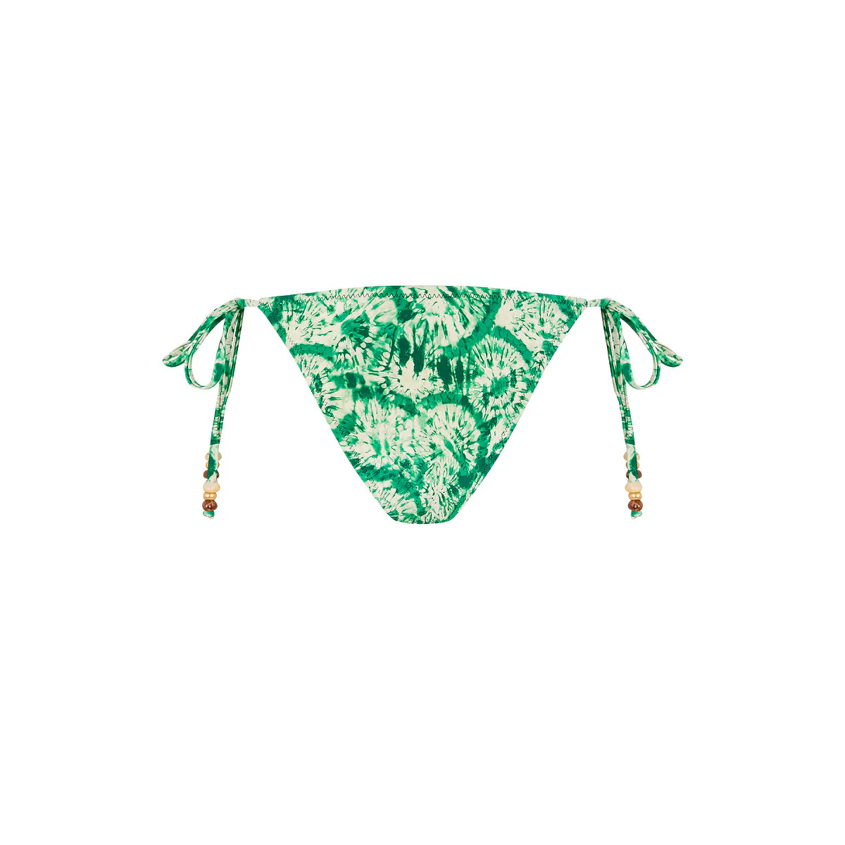 Dipped Cheeky Tie Bikini Bottom - Emerald Tides - Image 10