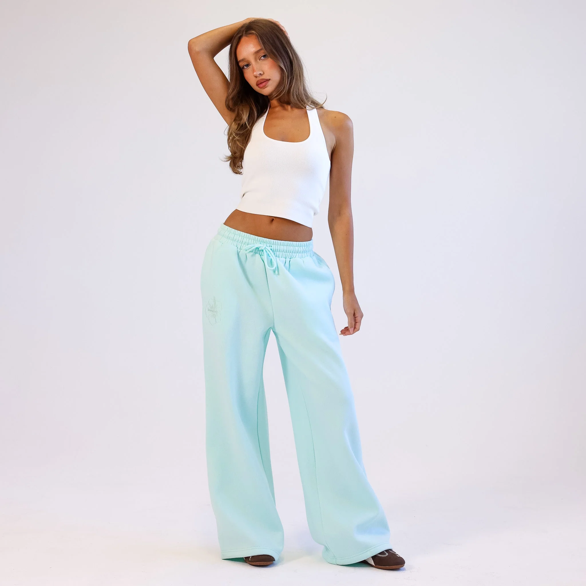 Embroidered Track Pants - Jelly Mint - Image 7