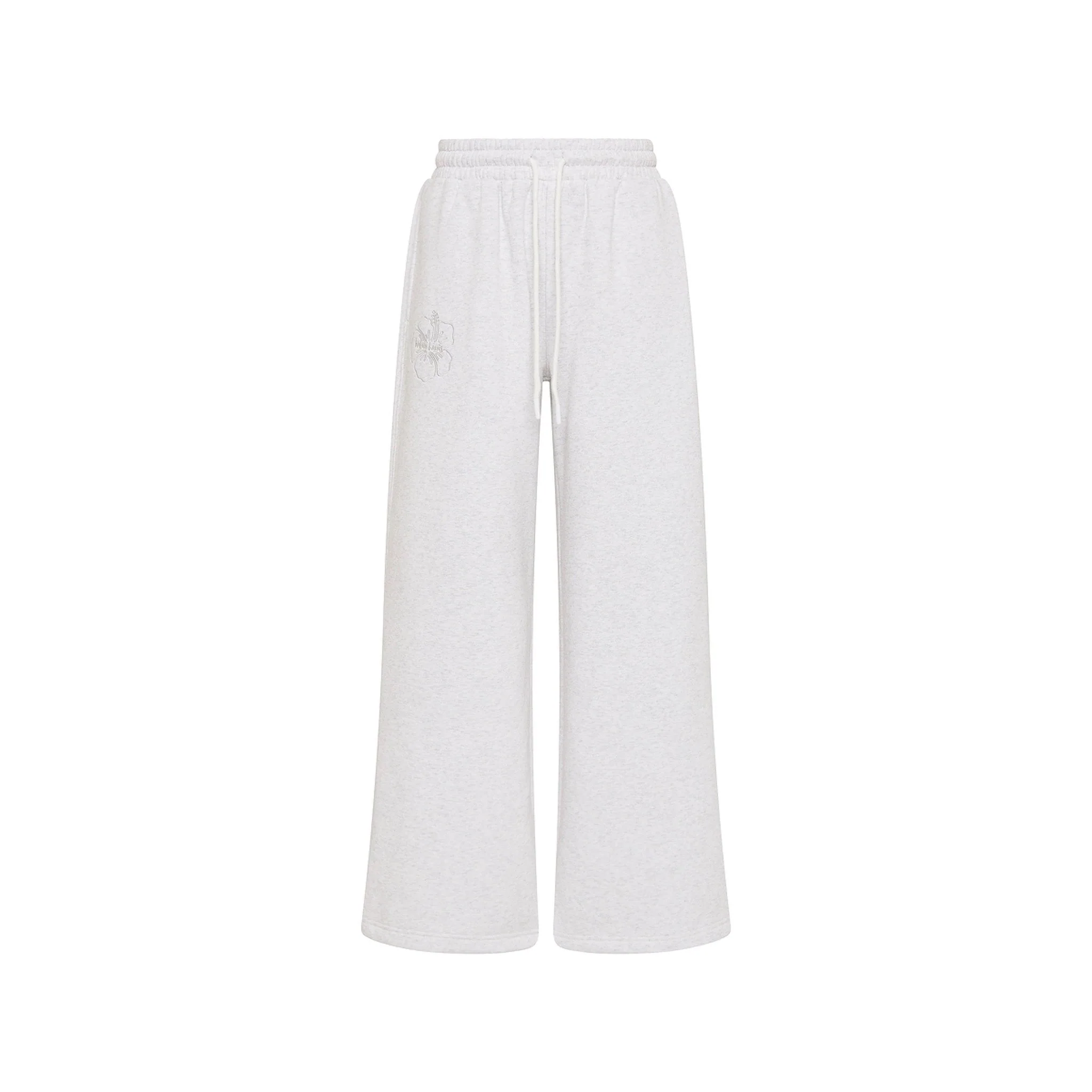 Embroidered Track Pants - Silver Stone