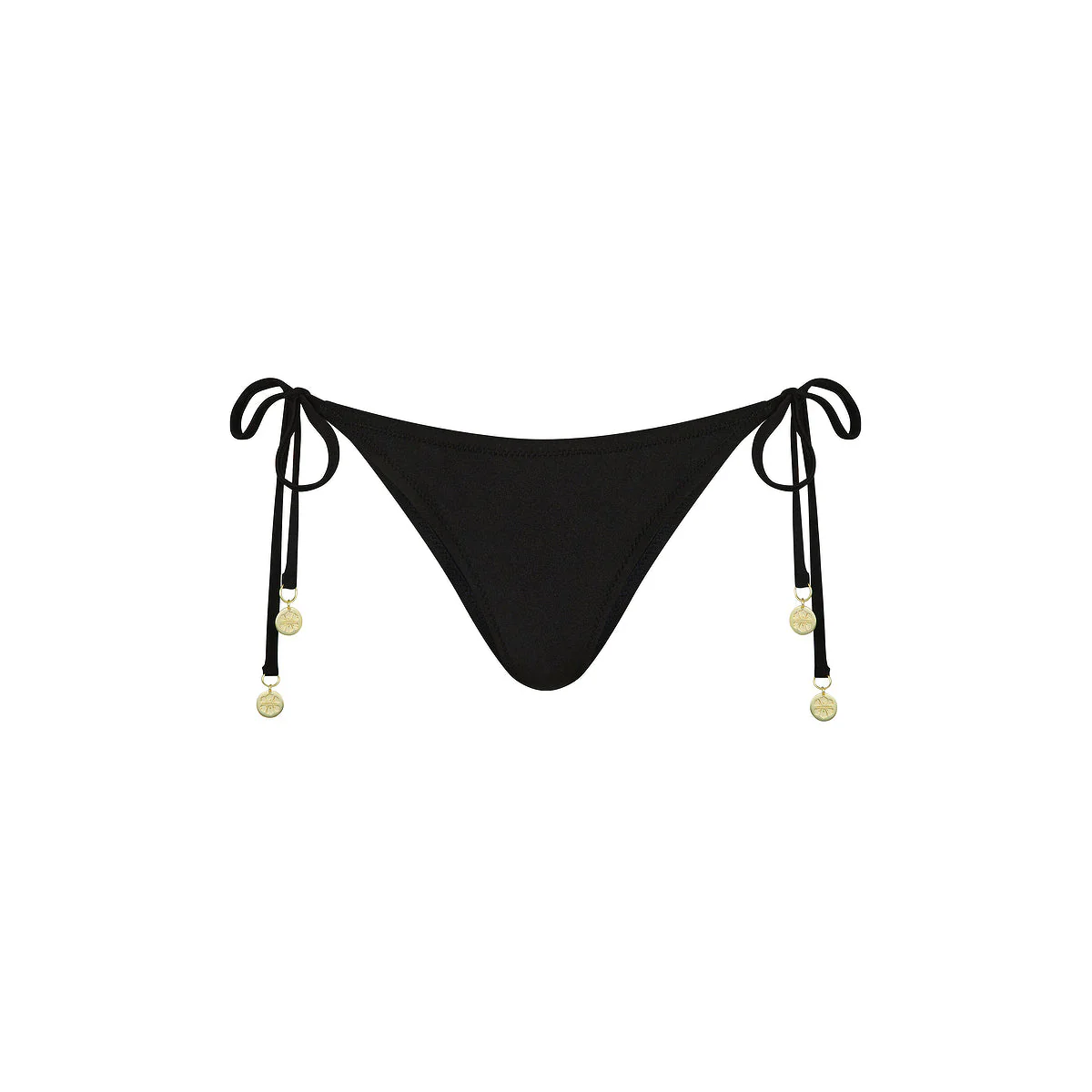 Full Coverage Tie Bikini Bottom - Twilight Black