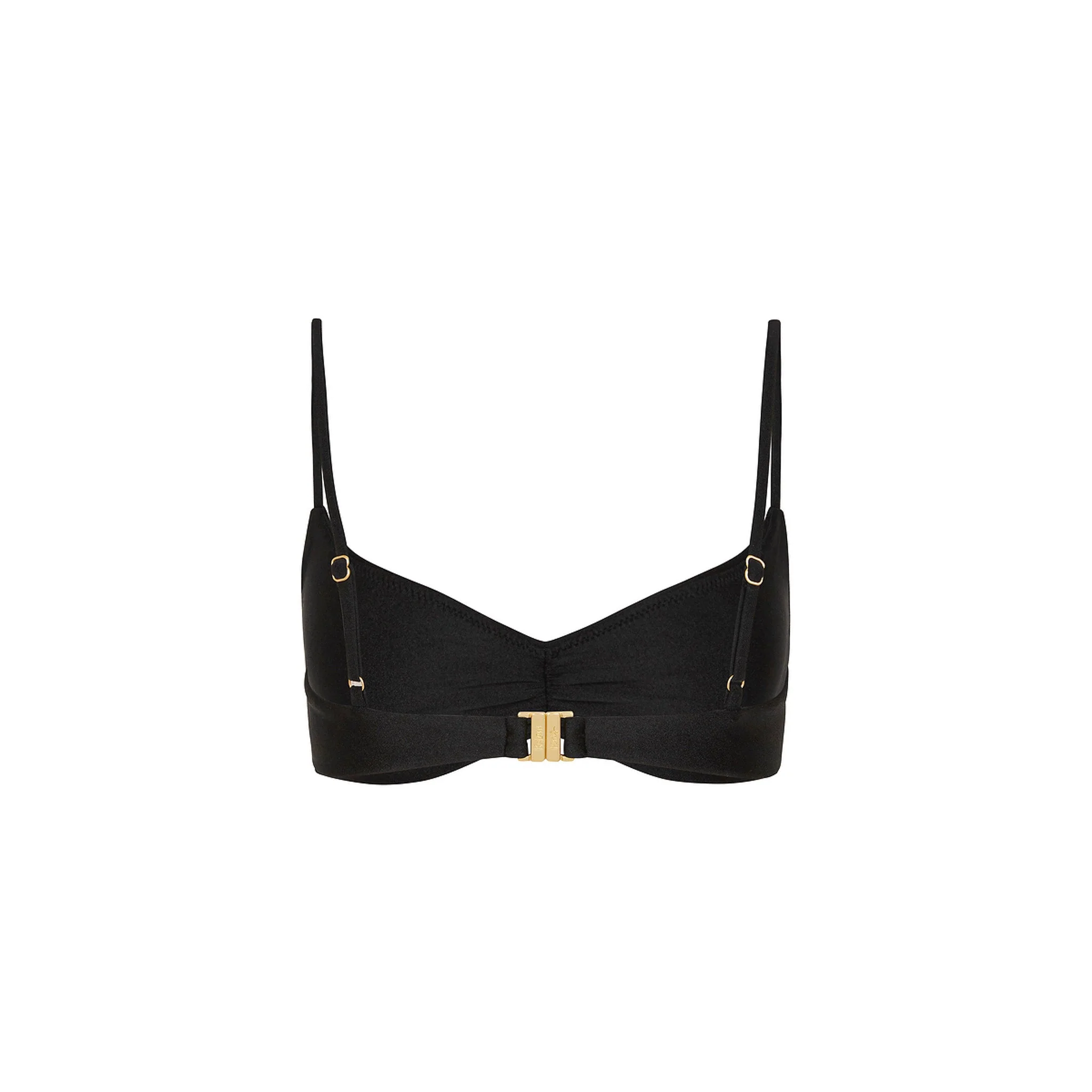 Gathered Mini Crop Bikini Top - Twilight Black - Image 9