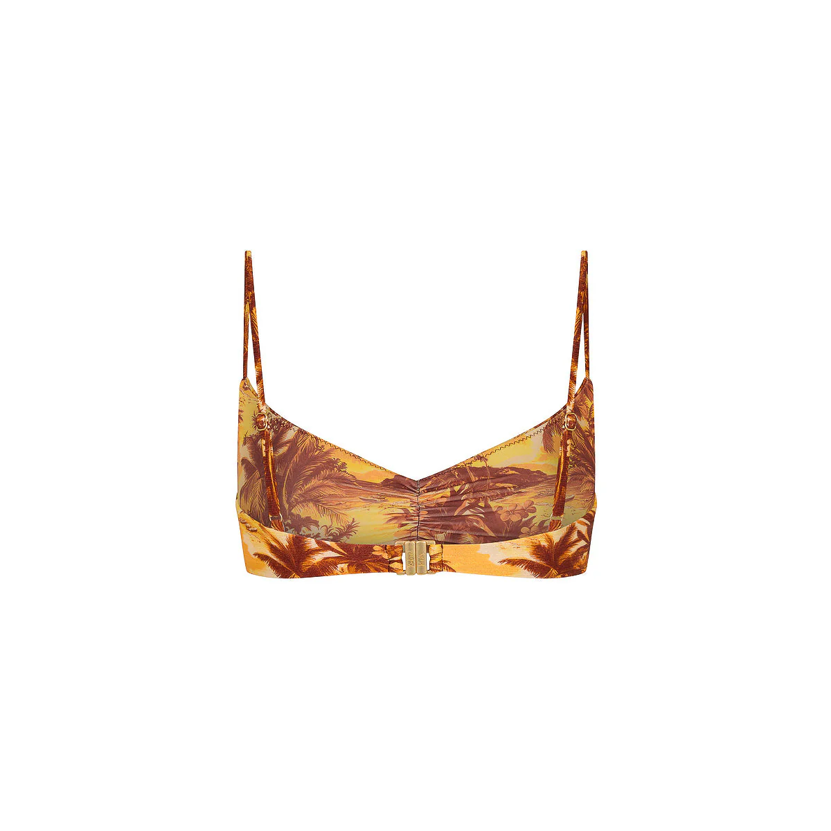 Gathered Mini Crop Bikini Top - Vintage Vacay - Image 8