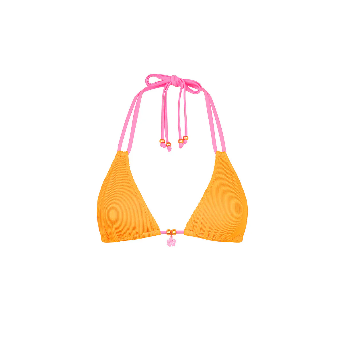 Halter Bralette Bikini Top - Peach Pop