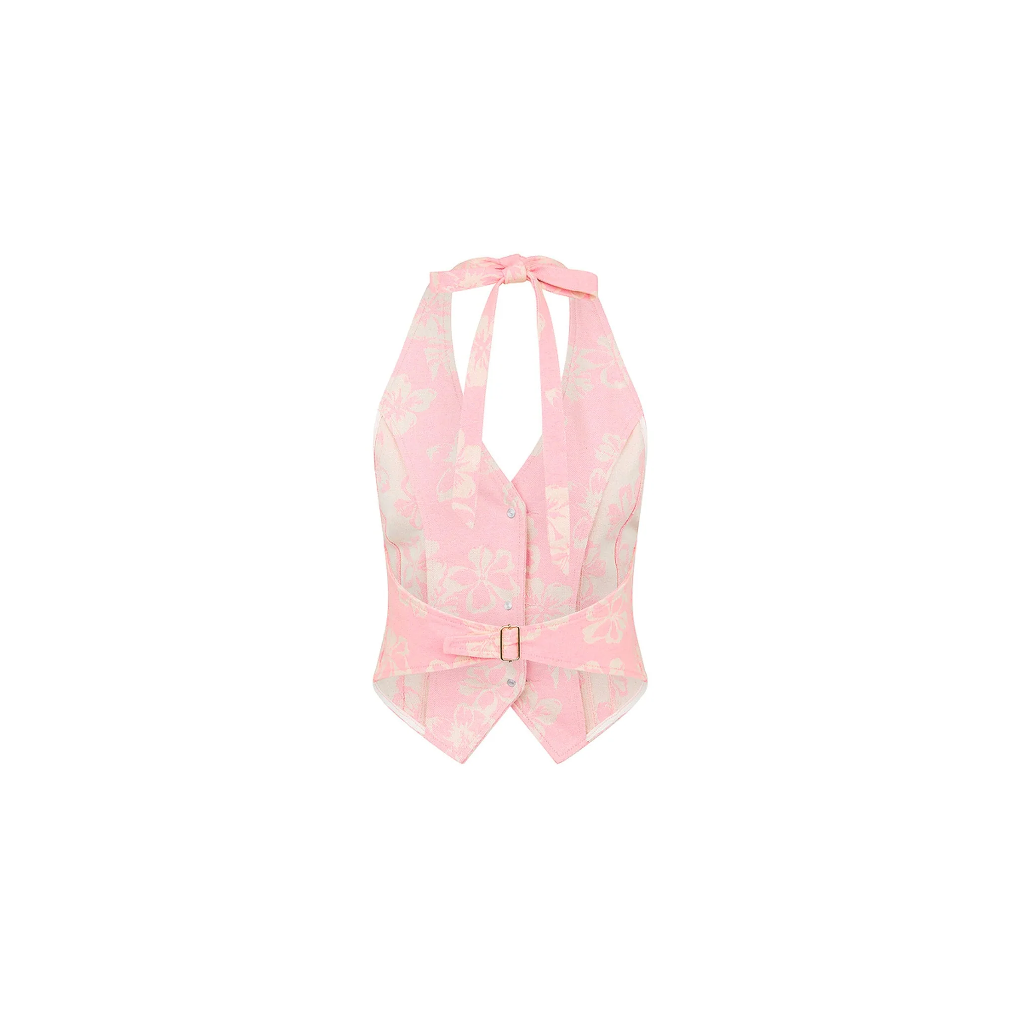 Halter Open Back Vest - Pixie Denim - Image 8