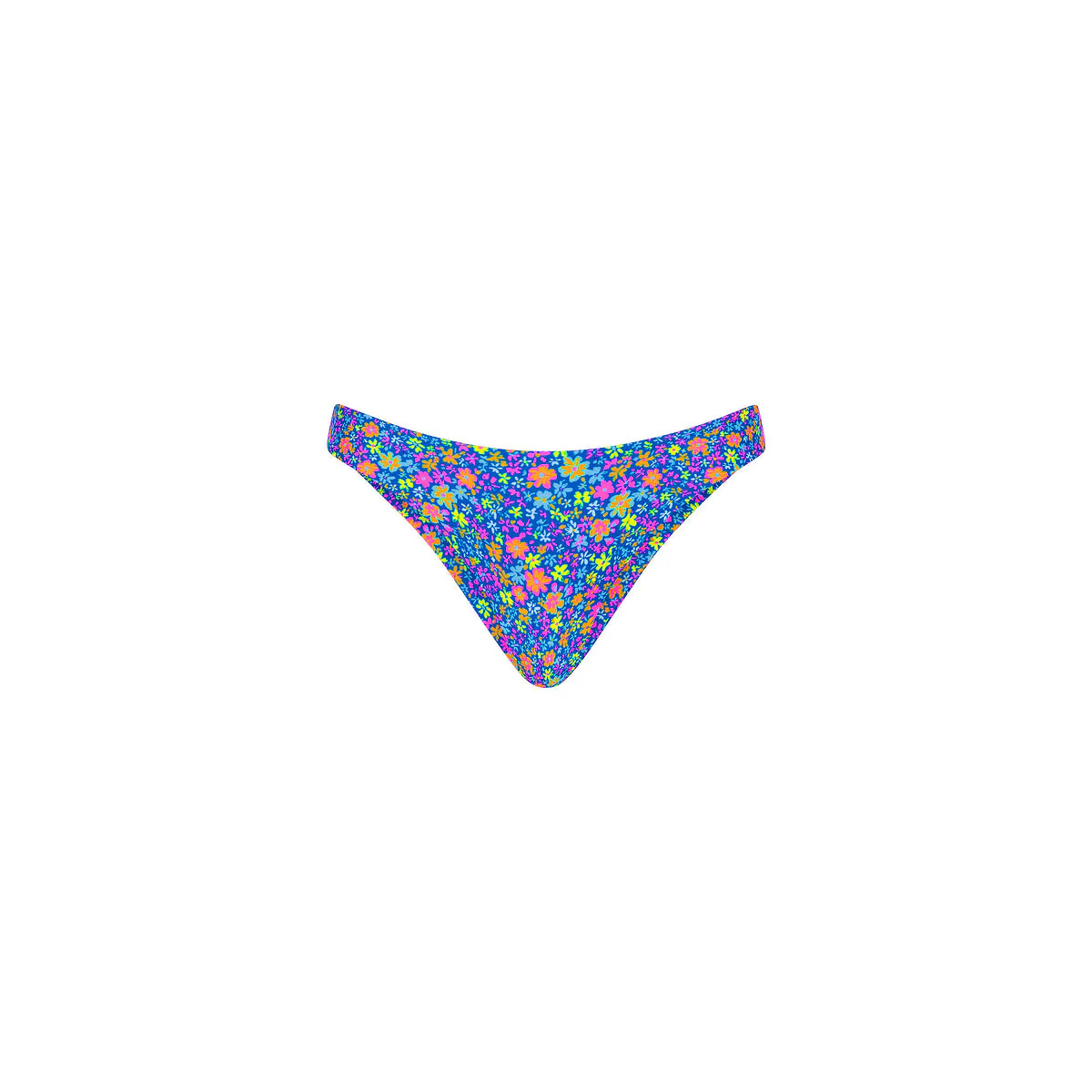 Minimal Full Coverage Bikini Bottom - Electric Bloom