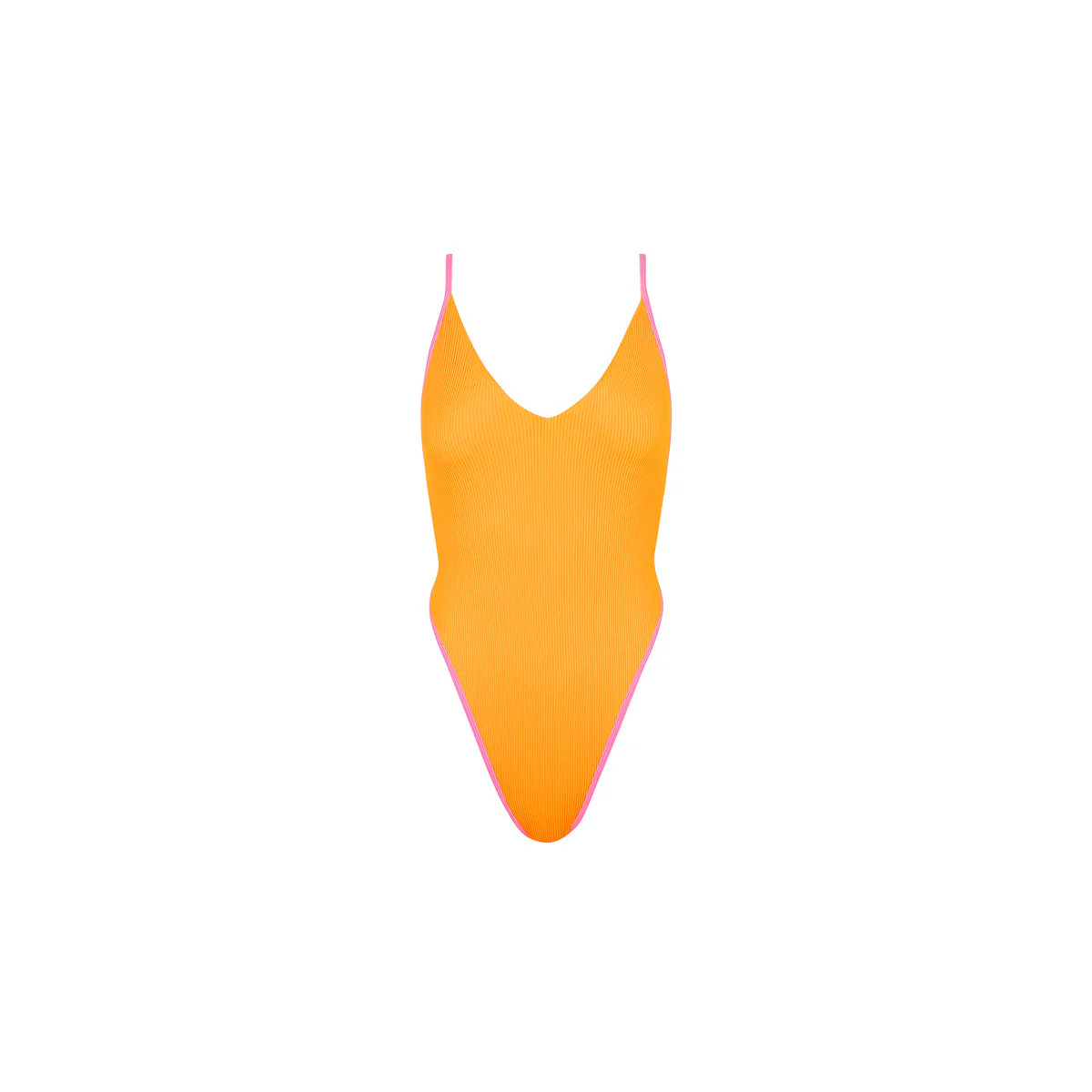 Plunge Cross Back One Piece - Peach Pop