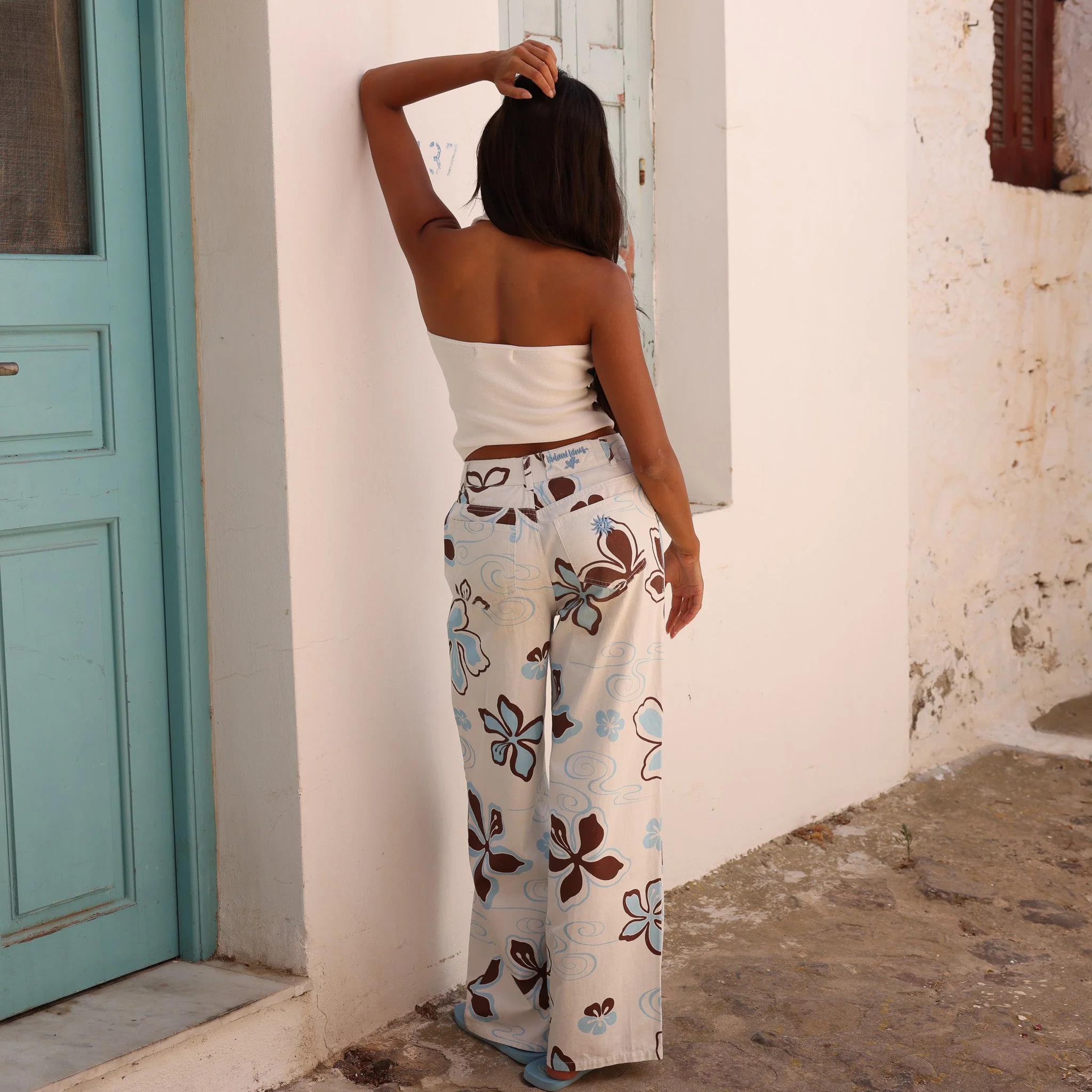 Straight Leg Printed Jean - Coco Lush - Image 7