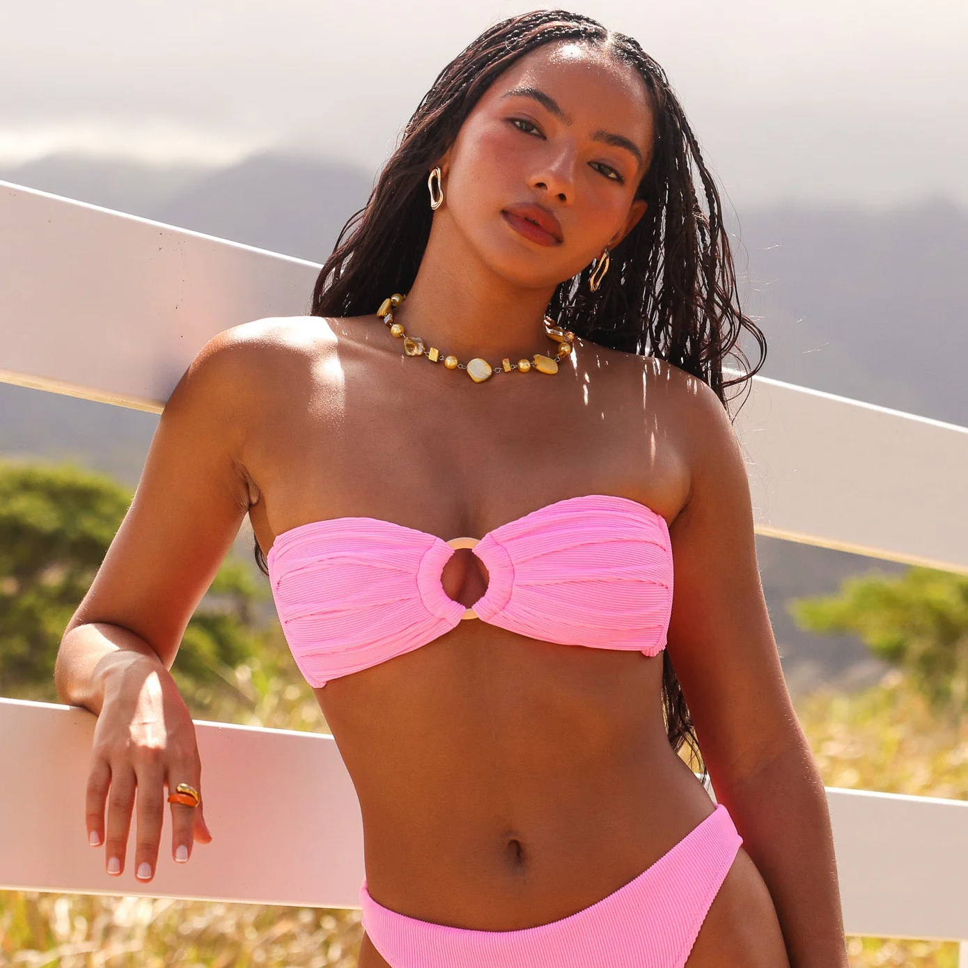 Strapless Bandeau Bikini Top - Fairy Floss - Image 2