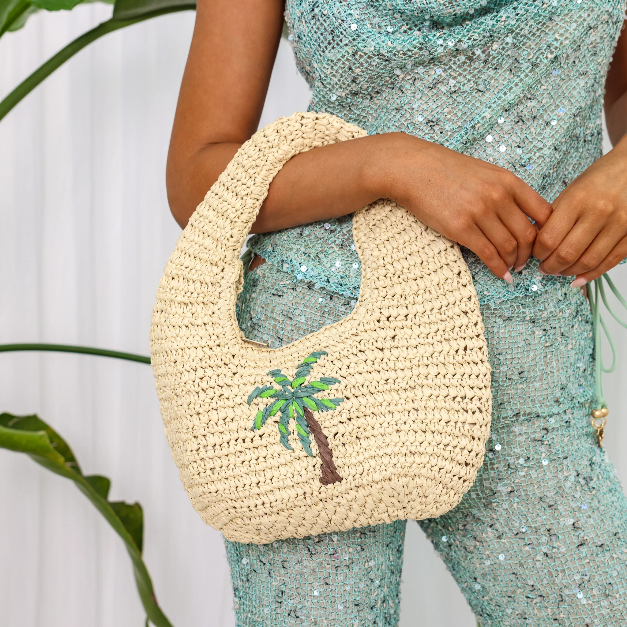 Straw Mini Bag - Palm Breeze - Image 2