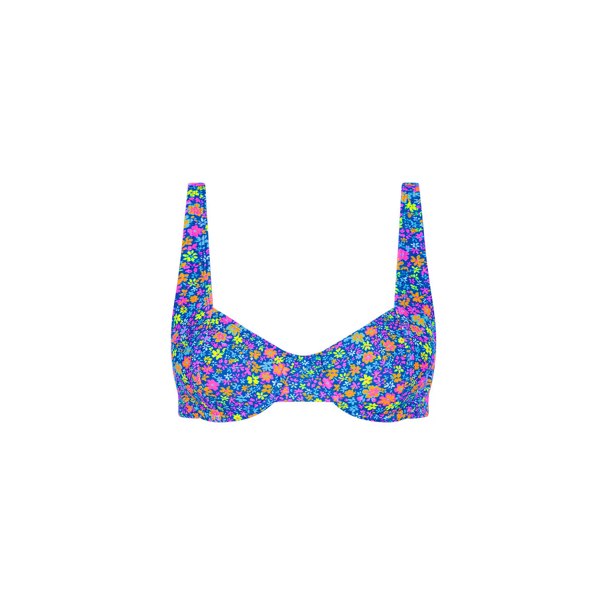 Underwire Bralette Bikini Top - Electric Bloom